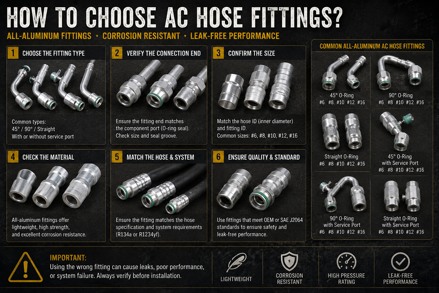 How to Choose AC Hose Fittings